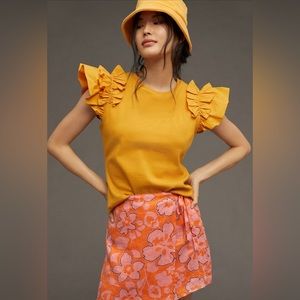 NWT Bronze Anthropologie Woven Blouse